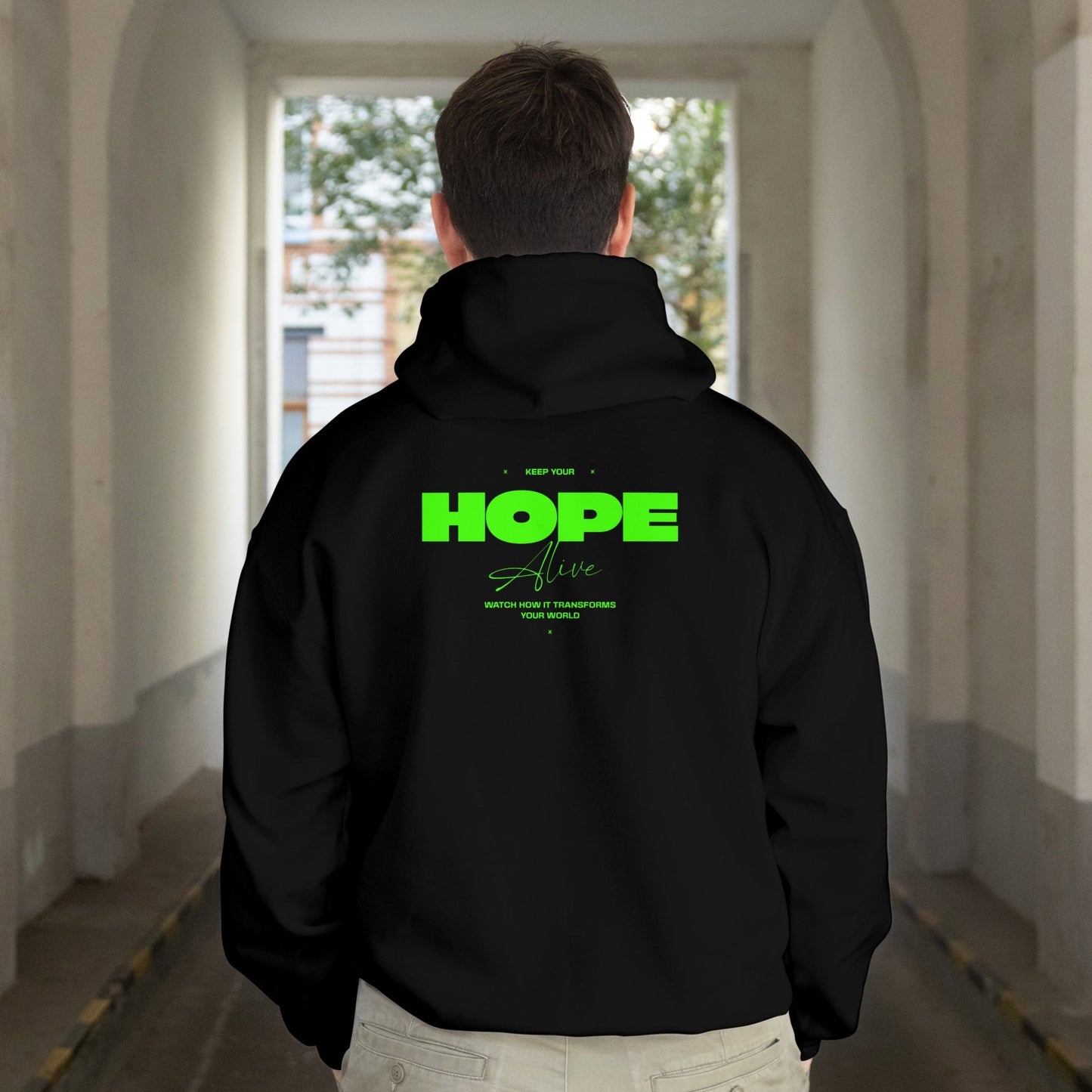 Hope Hoodie - Neon Grøn - D - FORT