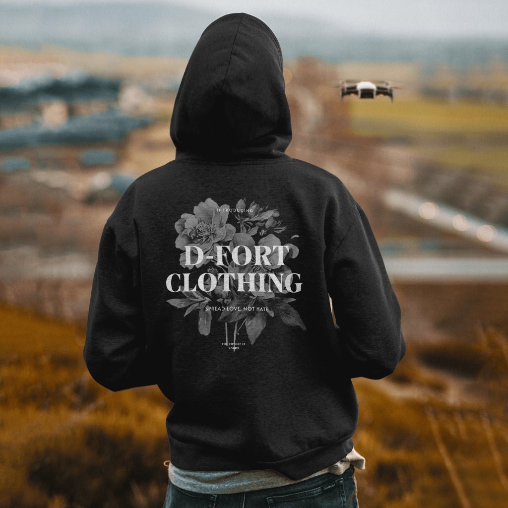 Love Not Hate Rose Hoodie - Hættetrøje - D - FORT