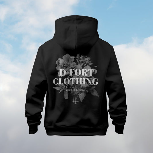 Love Not Hate Rose Hoodie - Hættetrøje - D - FORT